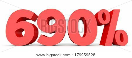 Six Hundred And Ninety Percent. 690 %. 3D Illustration.