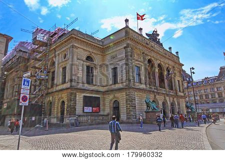 COPENHAGEN DENMARK - JUNE 15: Building of Kongelige Theater located at Copenhagen Denmark in 2012