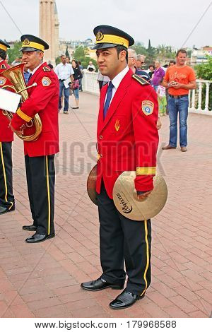 ANTALYA, TURKEY - MAY 03, 2012: Anyalya municipality orchestra
