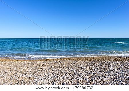 The Coast Of Vinaroz In Castellon, Spain