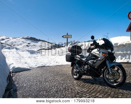 Gotthardpass, Beautiful Sunny Spring Day