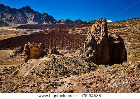 La Catedrala rock formation in El Teide NP Tenerife Canary Islands