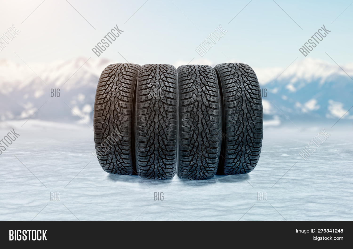 Four New Winter Tires Image & Photo (Free Trial) Bigstock