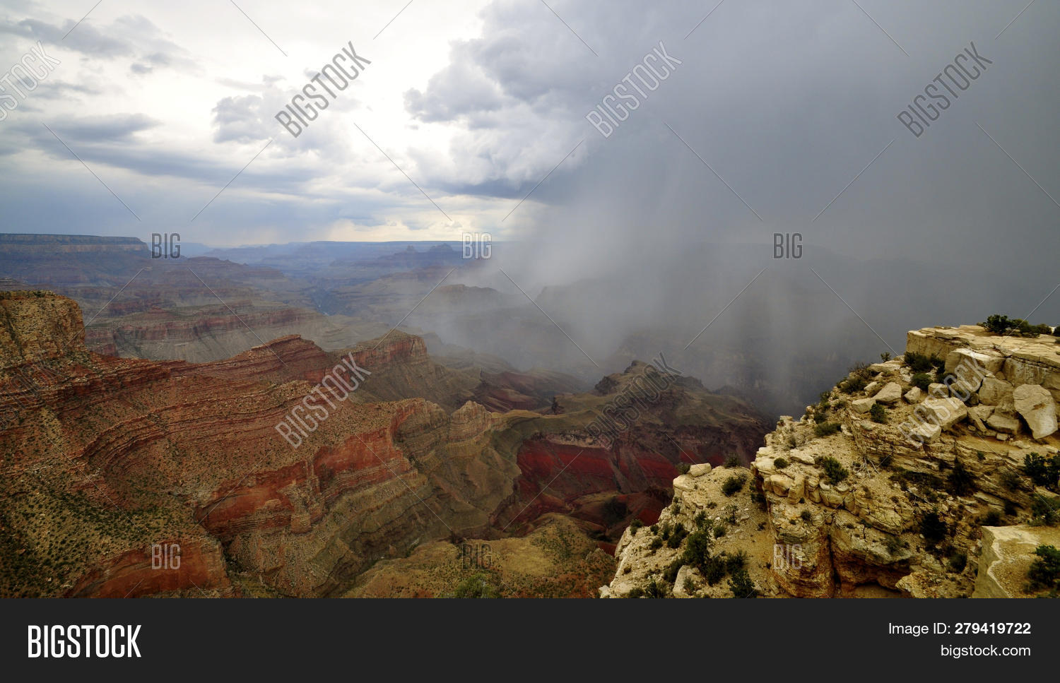 Rain Over Grand Canyon Image & Photo (Free Trial) | Bigstock