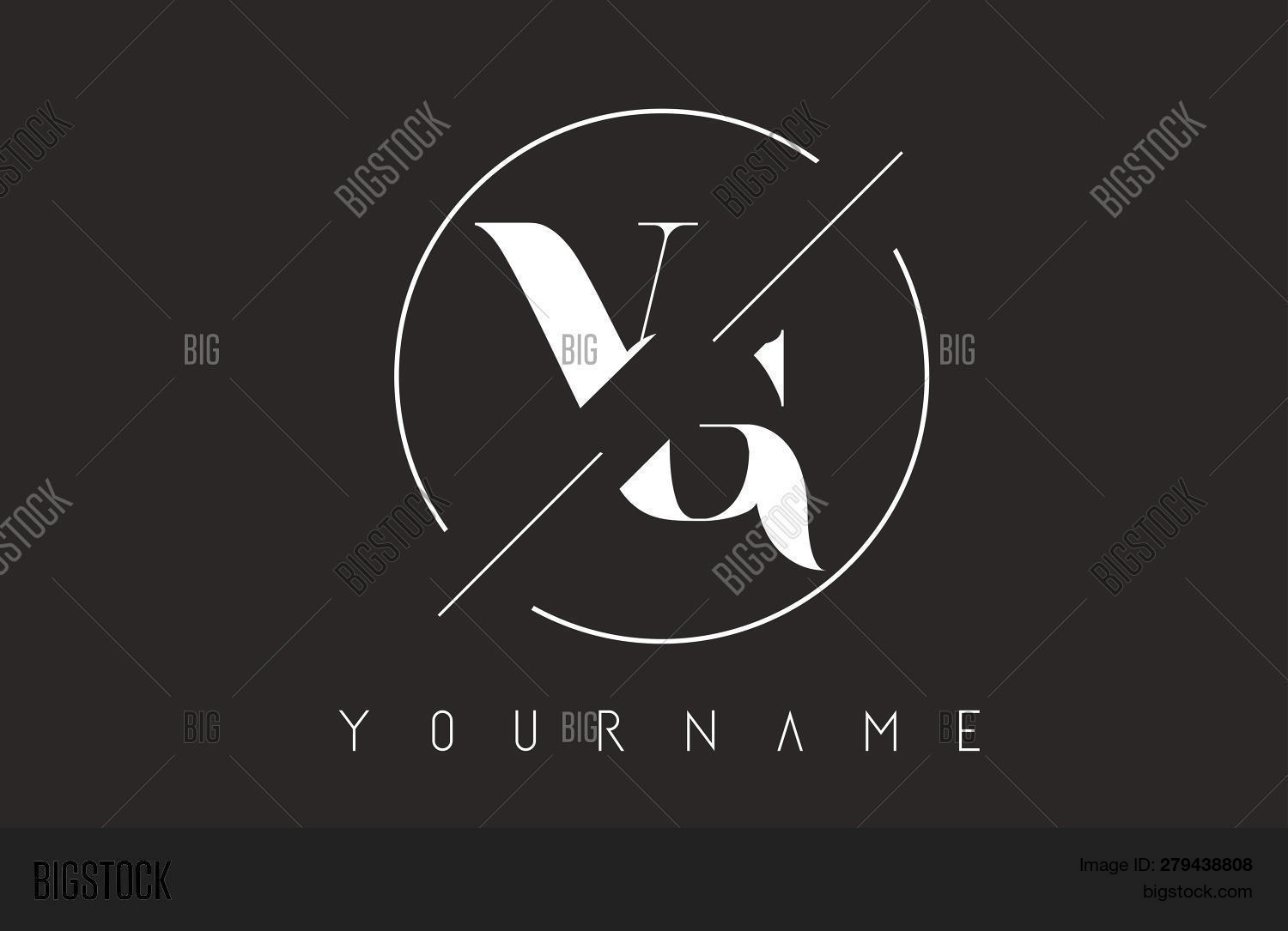 Vg Letter Logo Cutted Vector & Photo (Free Trial) | Bigstock