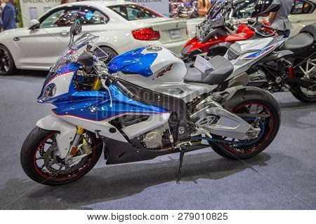 Nonthaburi, Thailand - December 4, 2018: Bmw S 1000 Rr Superbike Presented In Motor Expo 2018