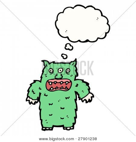 pelzigen Monster-cartoon