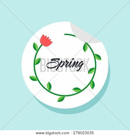 Hello Spring Nature Florist Background And Poster Design Illustration