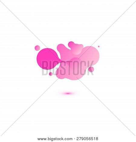 Abstract Geometric Shapes. Liquid Gradient Banners Isolated On White. Fluid Vector Background. Gradi