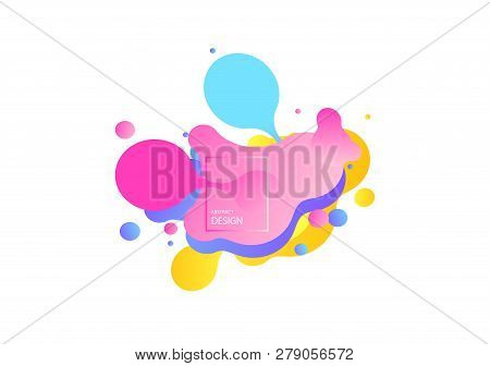 Abstract Geometric Shapes. Liquid Gradient Banners Isolated On White. Fluid Vector Background. Gradi