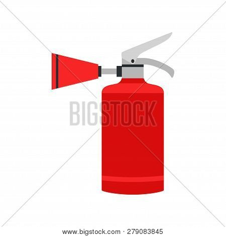 Fire Extinguisher. Vector Illustration. Eps 10. White Background. Fire Extinguisher Logo.