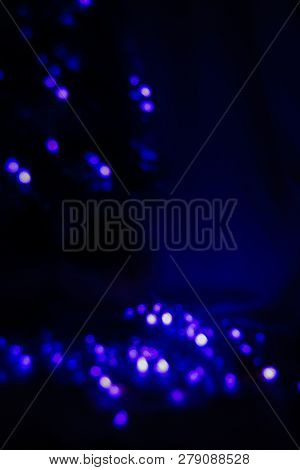 Garland Lights Boche, Dark Blue Purple Backdrop Background