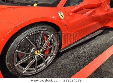 Maranello, Italy, December 2018. In The Ferrari Museum, The Exhibition Hall Dedicated To The Most Re