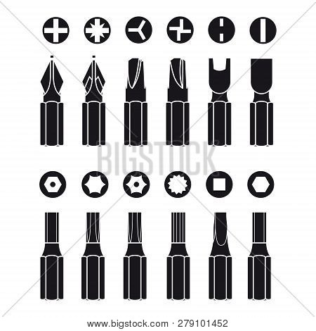 Screwdriver Bit Icon. Vector Concept Illustration For Design.
