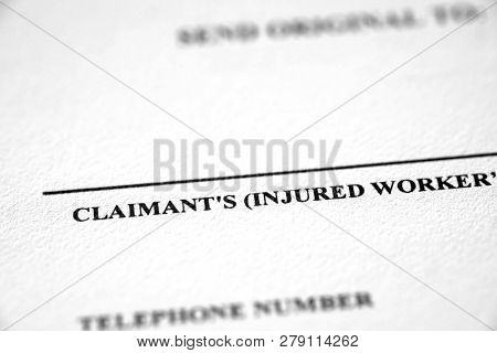 Worker's compensation form complaint for injured worker