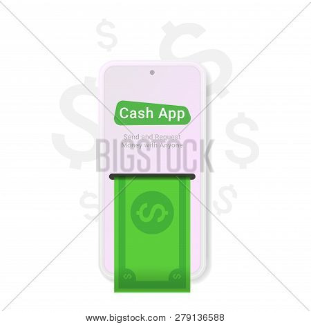 Cash App, Great Design For Any Purposes. Web, App, Banner Design. Cash Icon Flat Element. Flat Dolla