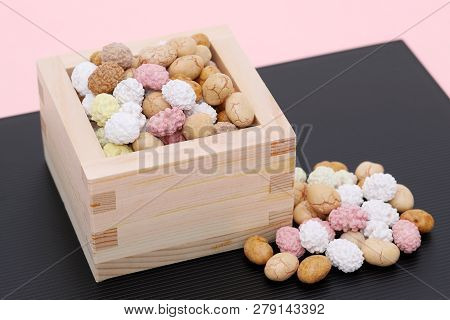 Japanese Traditional Event, Soybean Snacks Are Used On An Annual Event /setsubun.
