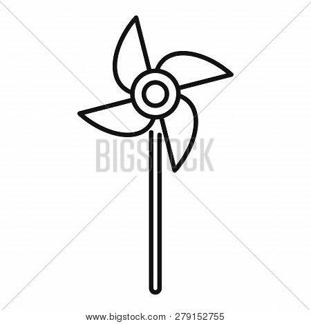 Propeller Stick Icon. Outline Propeller Stick Vector Icon For Web Design Isolated On White Backgroun