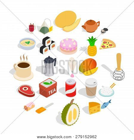 Mastery Of Cooking Icons Set. Isometric Set Of 25 Mastery Of Cooking Vector Icons For Web Isolated O