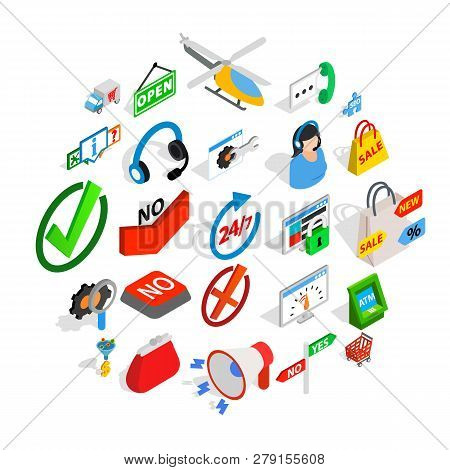 Auction Icons Set. Isometric Set Of 25 Auction Vector Icons For Web Isolated On White Background