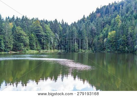The Pflegersee, Located In The Bavarian Alps Above Garmisch -patenkirchen
