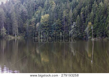The Pflegersee, Located In The Bavarian Alps Above Garmisch -patenkirchen