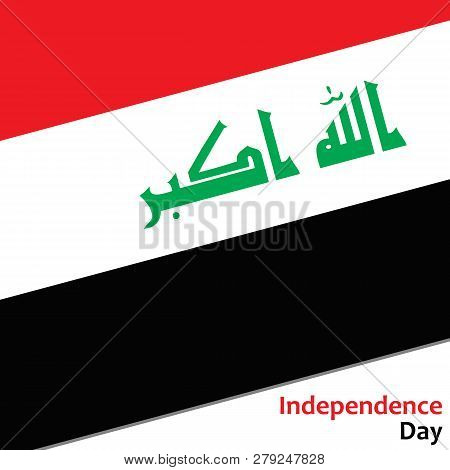 Irak Independence Day With Flag Illustration For Web