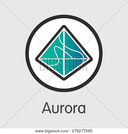 Aoa - Aurora. The Market Logo Of Coin Or Market Emblem.