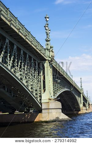 Trinity Bridge Across The Neva, St. Petersburg