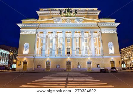 The Academic Drama Theater Of A.s. Pushkin Aleksandrinsky Theater In St. Petersburg