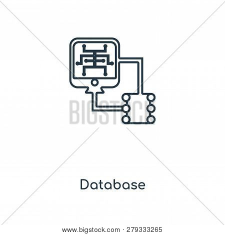 Database Icon In Trendy Design Style. Database Icon Isolated On White Background. Database Vector Ic