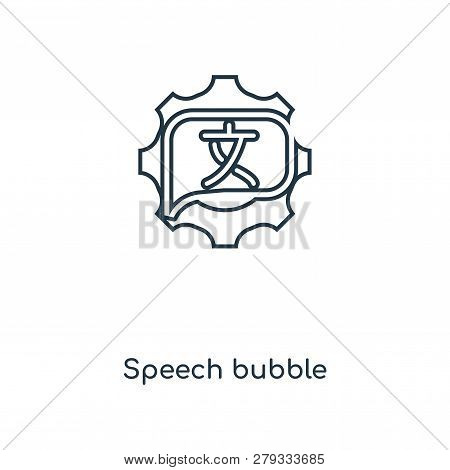 Speech Bubble Icon In Trendy Design Style. Speech Bubble Icon Isolated On White Background. Speech B