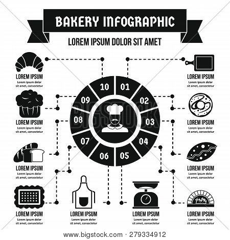 Backery Infographic Banner Concept. Simple Illustration Of Backery Infographic Poster Concept For We