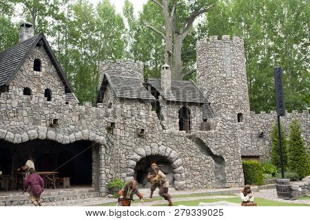 Vimmerby, Sweden - June 19, 2018- Astrid Lindgren World, Astrid Lindgrens Varld Is A Theme Park. Ron