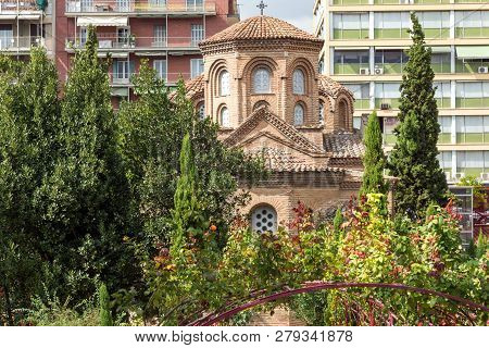 Ancient Byzantine Church Of Panagia Chalkeon In The Center Of City Of Thessaloniki, Central Macedoni