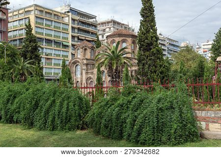 Ancient Byzantine Church Of Panagia Chalkeon In The Center Of City Of Thessaloniki, Central Macedoni