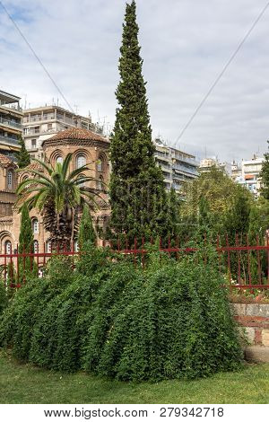 Ancient Byzantine Church Of Panagia Chalkeon In The Center Of City Of Thessaloniki, Central Macedoni