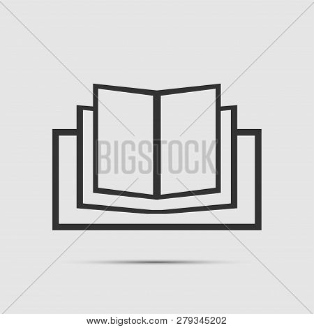 Symbol, Library, Education,book Icon On White Background