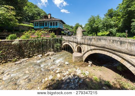 Etar, Gabrovo, Bulgaria- July 6, 2018: Old House In Ethno Village Etar (etara) Near Town Of Gabrovo,