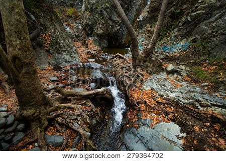Hiking Trail Millomeris Waterfall Cyprus