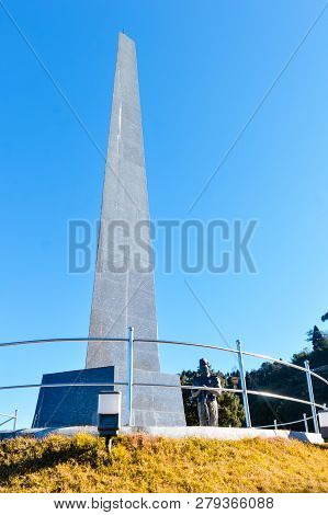 Batasia Loop, Darjeeling, India, Jan 1 2019: View Of Batasia Loop War Memorial, The Famous Gorkha Wa