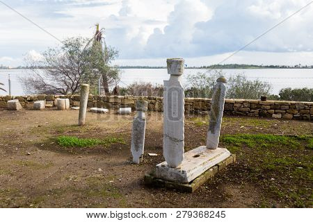 Beautiful Architecture Of Mosque Hala Sultan Tekke On Akrotiri Salt Lake In Larnaca. Temple Taken On