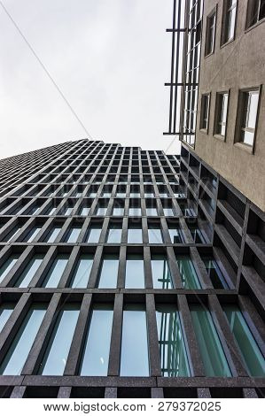 Poznan, Poland - November 16, 2018: High Modern Baltyk Office Building On The Roosevelta Street In T