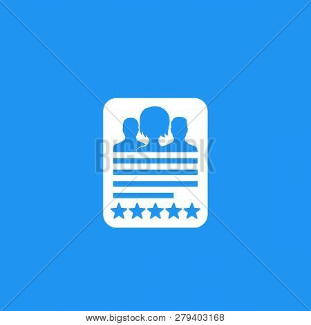Employee Review, Team Evaluation Vector Icon, Eps 10 File, Easy To Edit