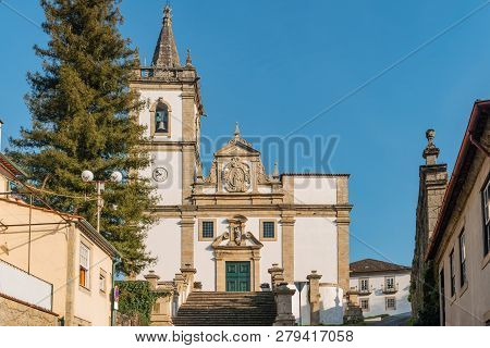 The Facade Of The Parish Church Of Sao Joao Baptista Combines The Mannerist And Baroque Styles And A
