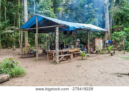 Madidi, Bolivia - May 7, 2105: Jungle Camp For Tourists In Madidi National Park, Bolivia