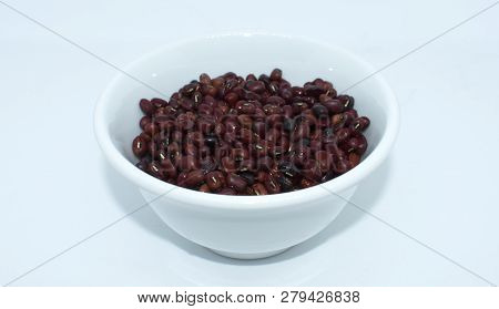 Azuki Bean On White Background - Nutral Beans