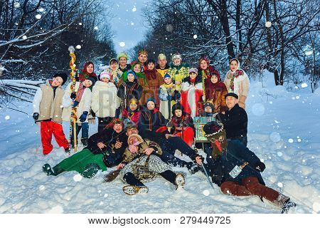 Ivano-frankivsk, Ukraine - January 7, 2019: Celebration Of Orthodox Christmas In Ivano-frankivsk.