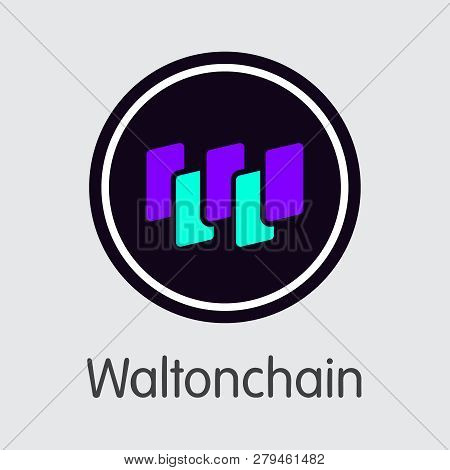 Wtc - Waltonchain. The Trade Logo Of Coin Or Market Emblem.