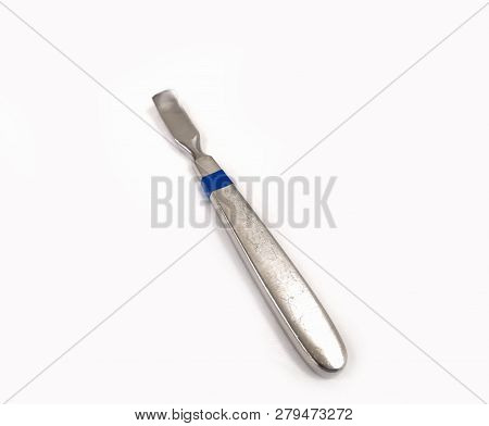 Farabeuf Periosteal Elevator In White Background. Medical Surgical Instrument Using In Hospital For 